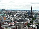 Blick vom Hamburger Michl auf die Stadt Hamburg