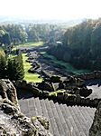 Blick vom Herkules auf die Wasserspiele