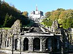 Blick über die Kaskaden auf den Herkules
