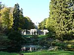 Blick vom Schloss Wilhelmshöhe auf die Kaskaden und den Herkules