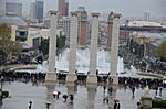 Wasserspiele vor dem Palau Nacional