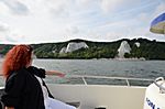 Kreidefelsen und Königstuhl .... mit einem kleine Boot vom Wasser aus