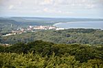 Ausblick vom Turn des Jagdschloß Granitz - man sieht Prora