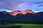 Alpenglühen in Schönau