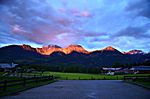 Alpenglühen in Schönau