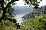 Blick von der Lorely auf den Rhein